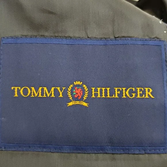 Tommy Hilfiger Blazer WORSTED WOOL Sport Jacket Fadded BLUE Pin Strip Size 38 R